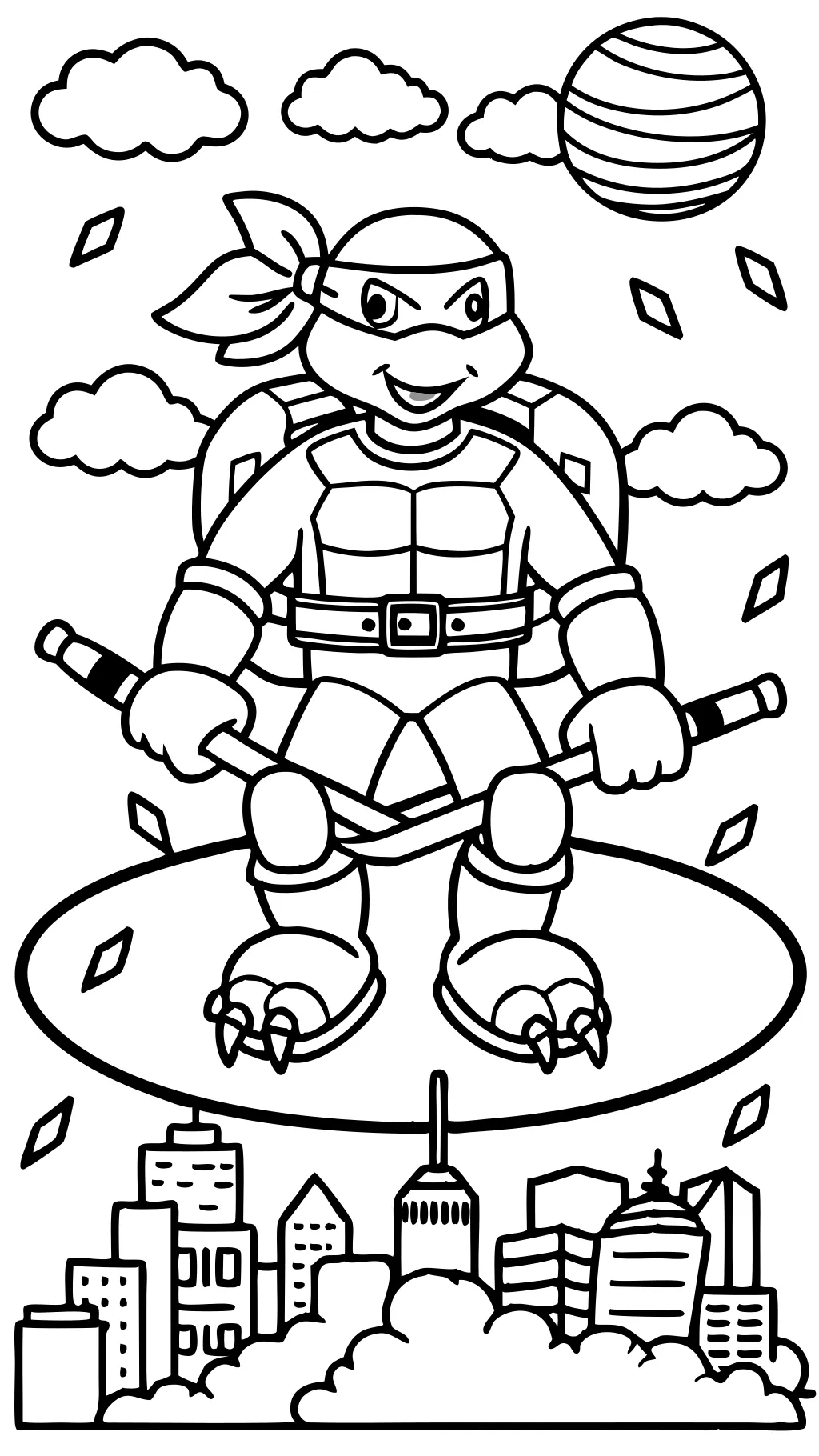 printable coloring pages ninja turtles